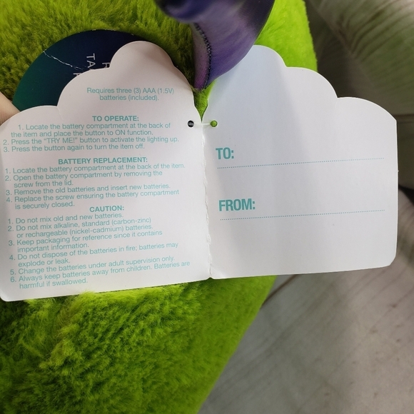 Hug Me Light Up Monster Green Dragon Plush Stuffed Toy Walgreens 16 Inch 2022 - Picture 13 of 16
